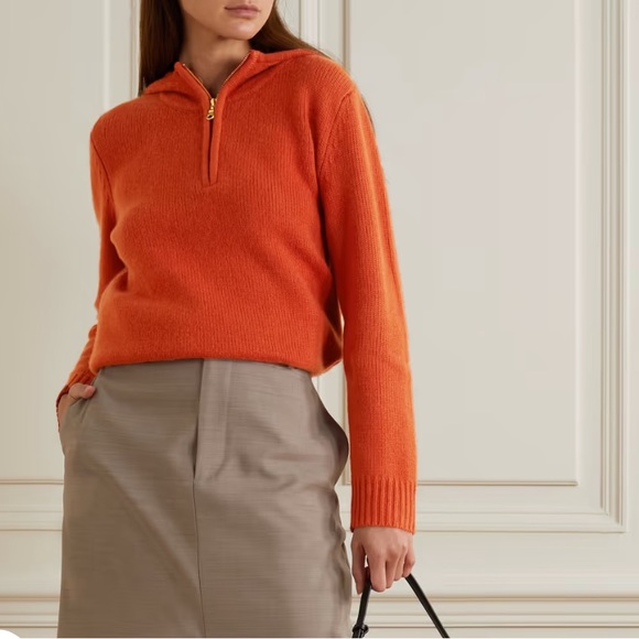 ARCH4 DELORES CHUNKY KNIT TERRACOTTA Cashmere Sweater - Picture 3 of 12